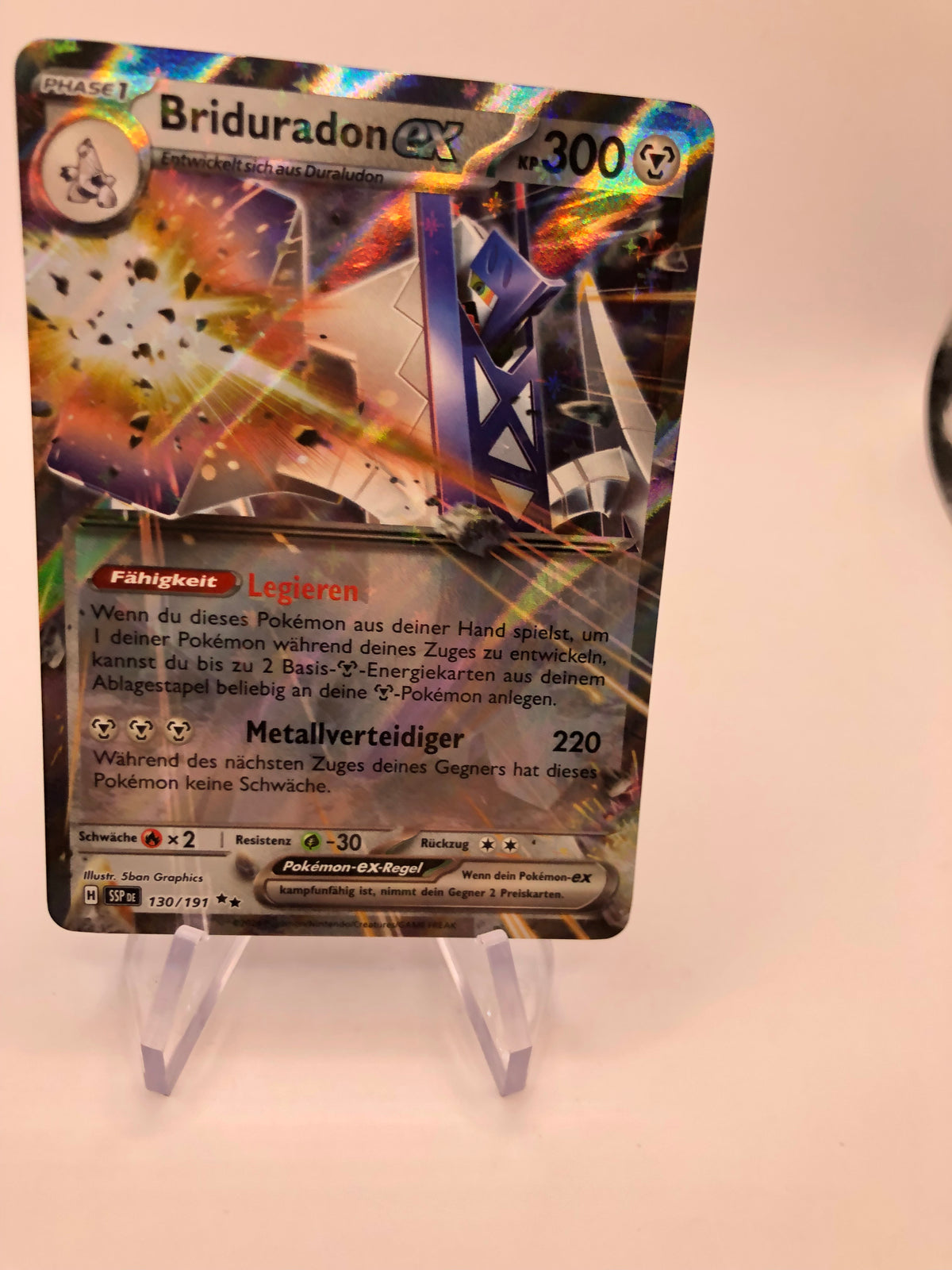Pokemon Karte Ex Briduradon 130/191 Deutsch