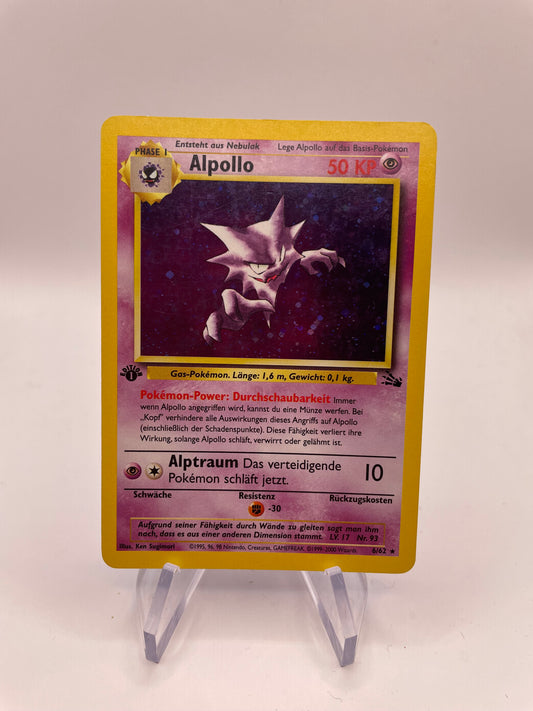 Pokemon Karte Holo 1.Edition Alpollo 6/62 Deutsch
