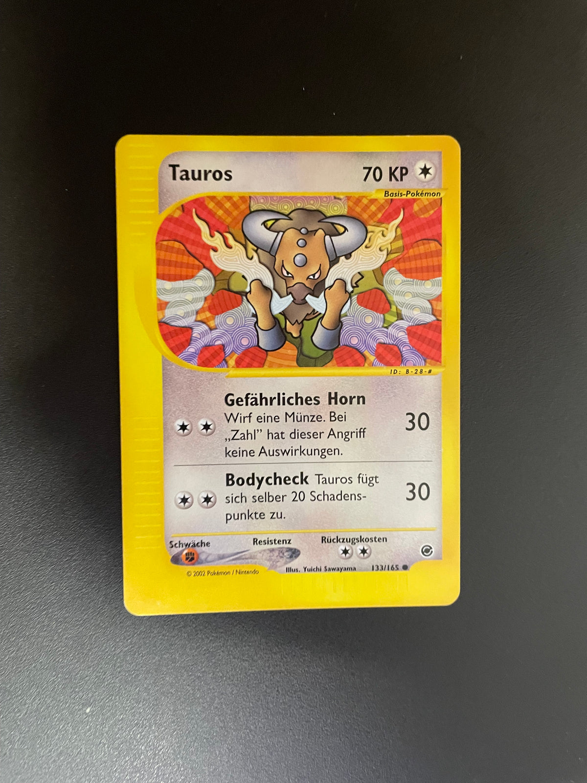 Pokemon Karte E-Series Tauros 133/165 Deutsch