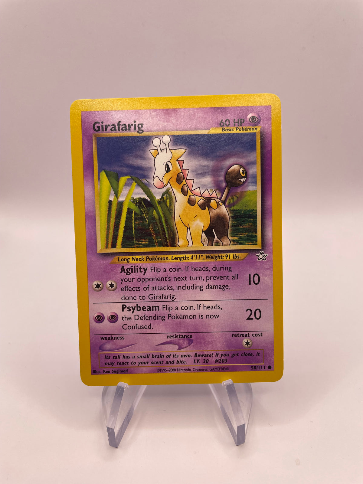 Pokemon Karte Girafarig Neo Genesis 58/111 Englisch