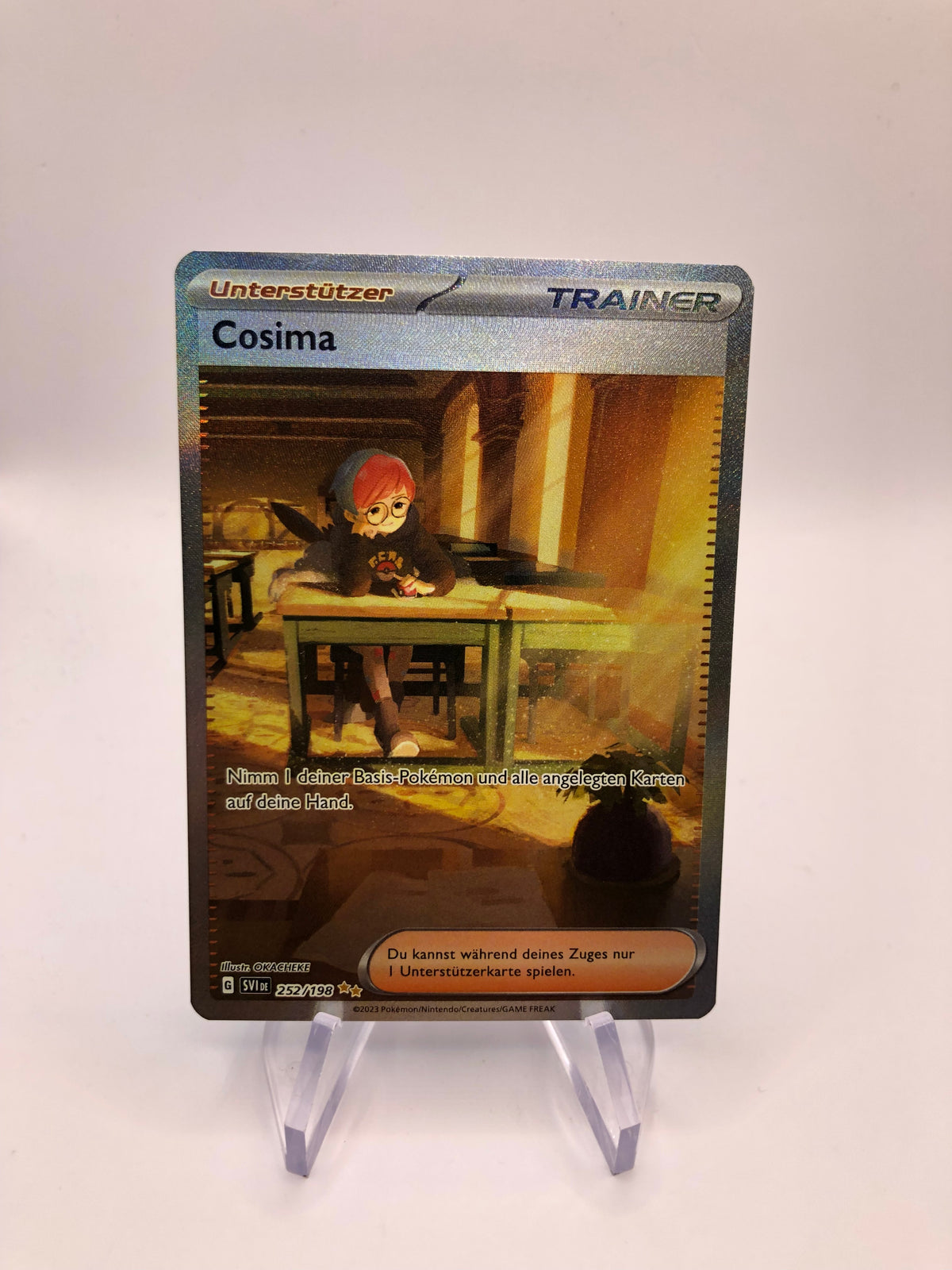 Pokemon Karte Trainer Cosima 252/198 Deutsch