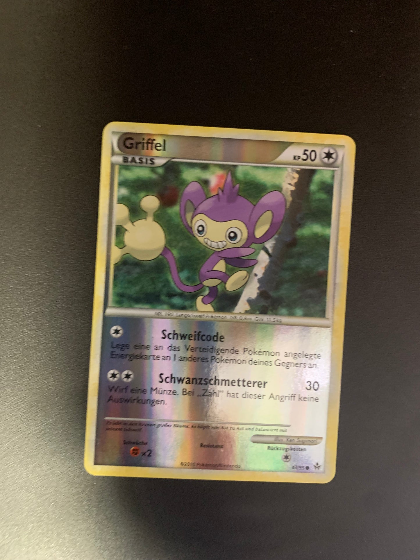 Pokemon Karte Revers Griffel 43/95 Deutsch