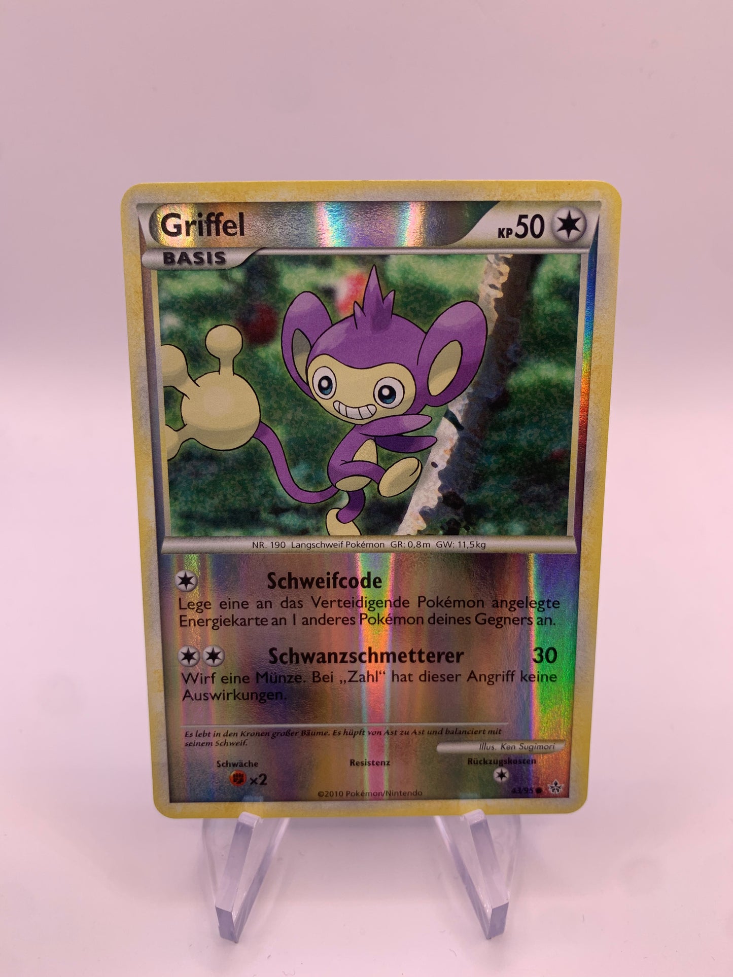 Pokemon Karte Revers Griffel 43/95 Deutsch