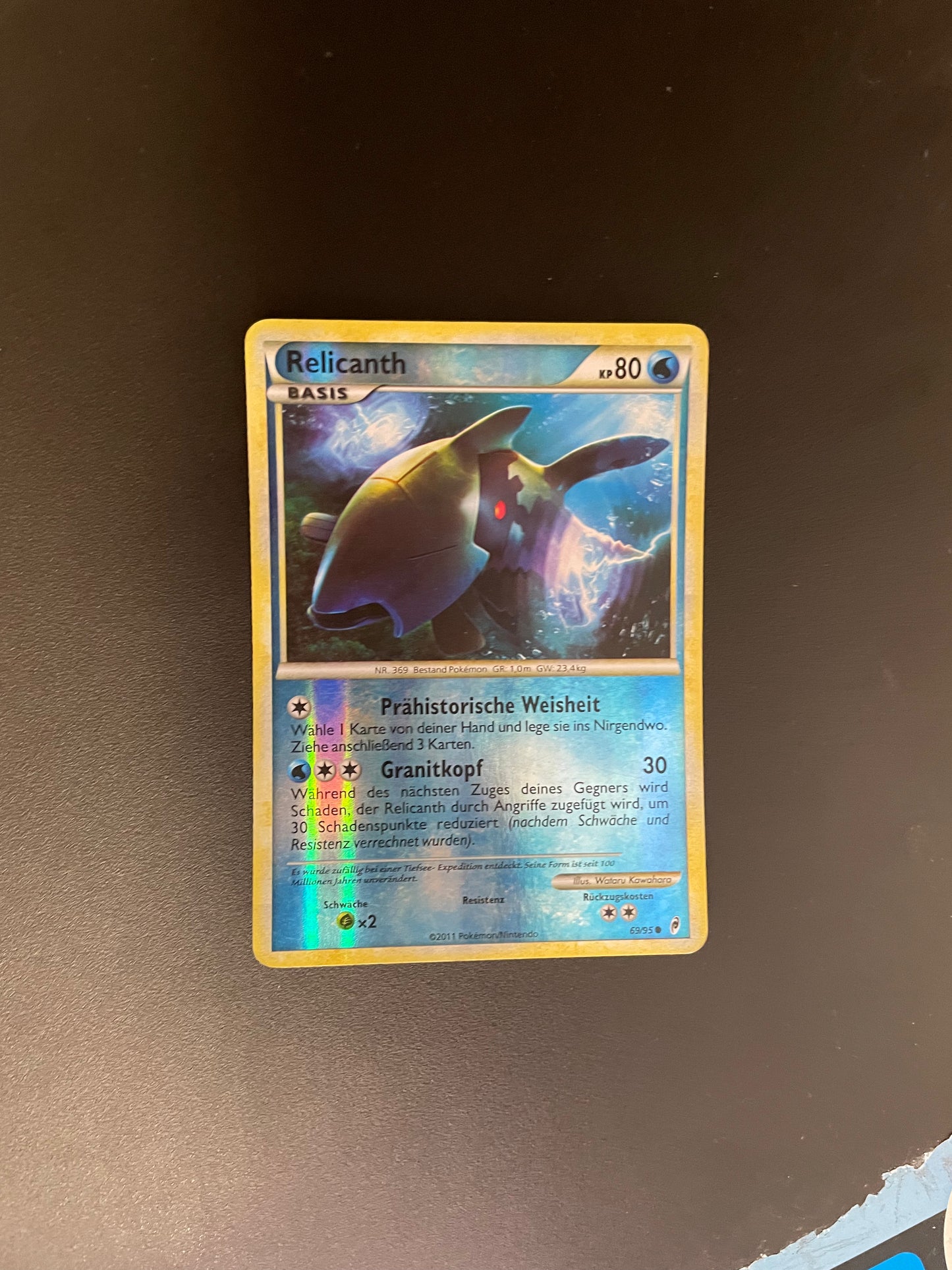 Pokemon Karte Reverse Relicanth 69/95 Deutsch