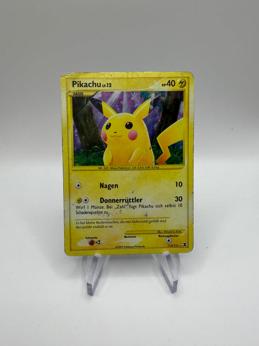 Pokemon Karte Pikachu Holo 112/111 Deutsch