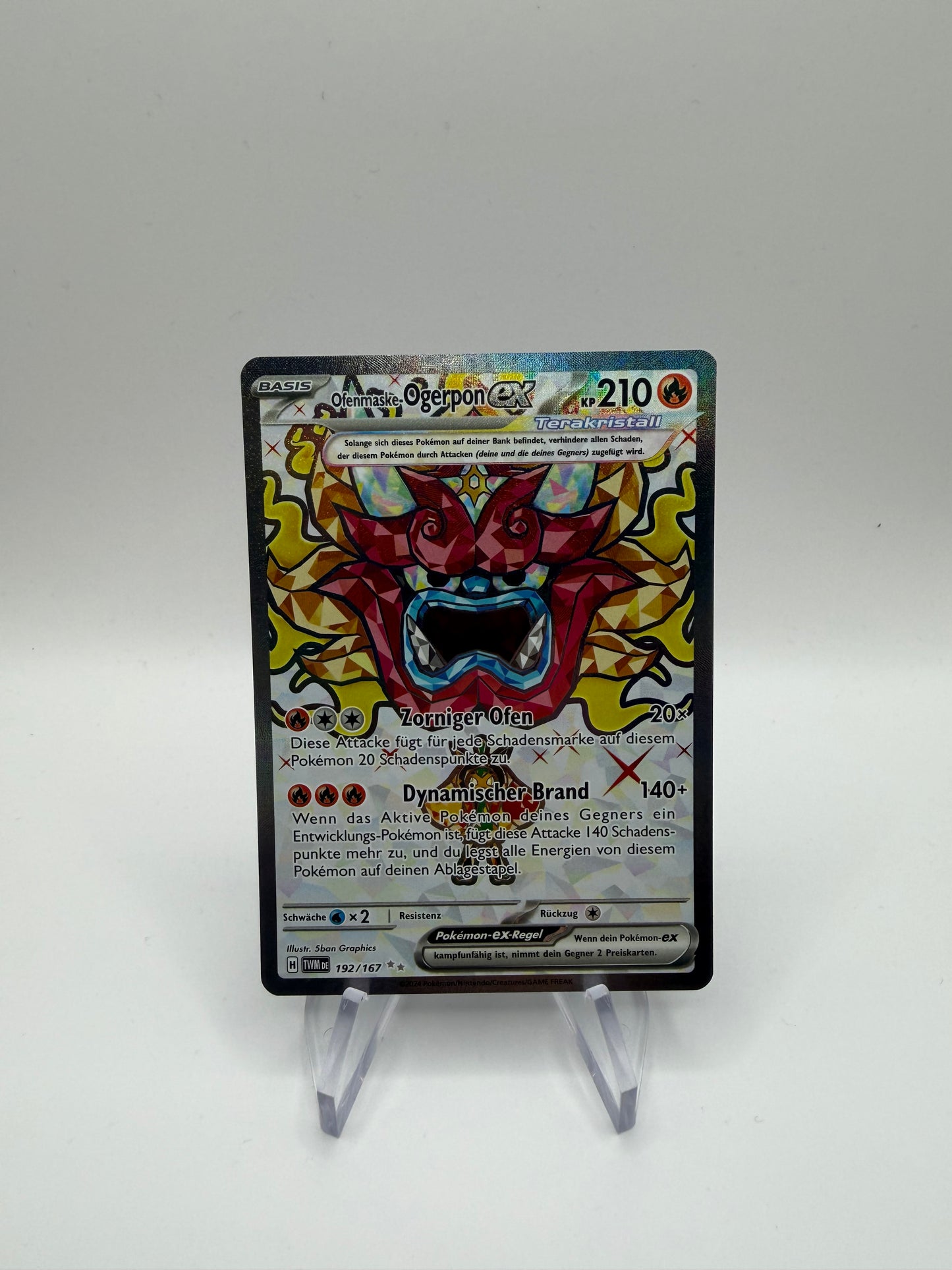 Pokemon Karte ex Fullart Ofenmaske Ogerpon 192/167 Deutsch