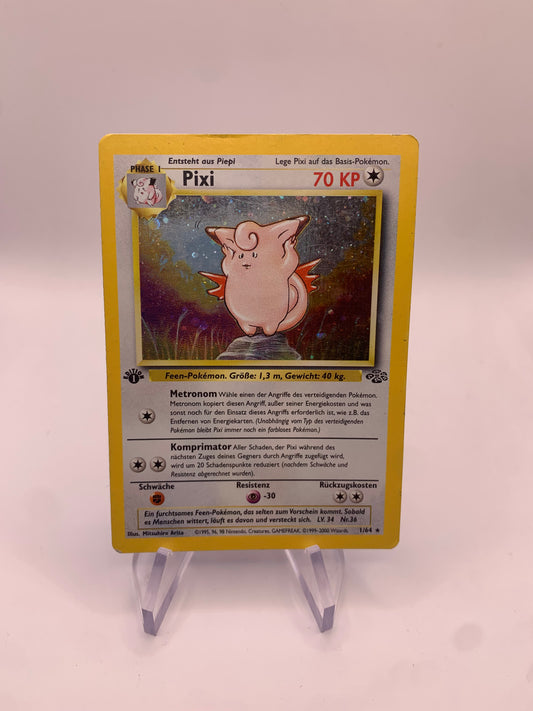 Pokemon Karte Holo 1st Edition Pixi 1/64 Deutsch