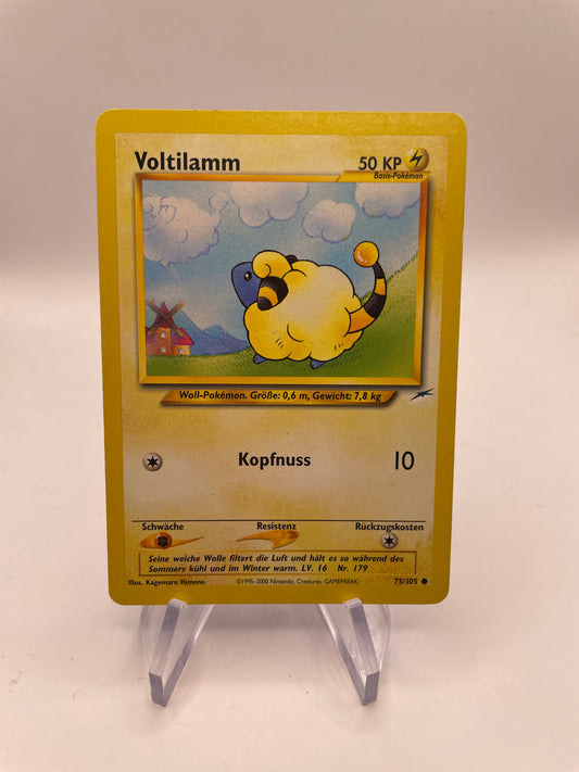 Pokemon Karte Neo Destiny Voltilamm 75/105 Deutsch