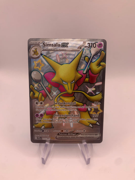 Pokemon Karte Shiny Ex Simsala 215/91 Deutsch