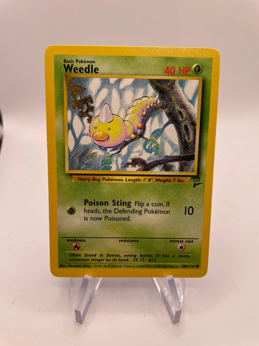Pokemon Karte Base-Set 2 Weedle 100/130 Englisch