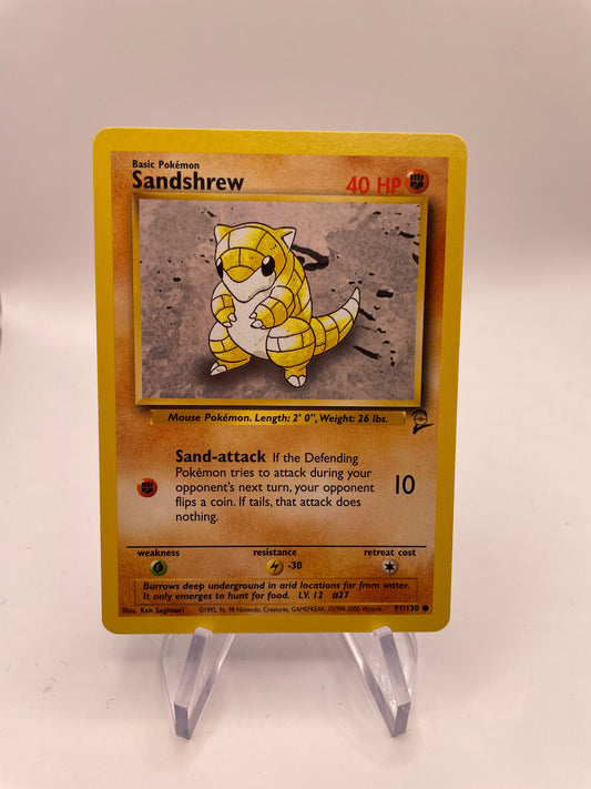 Pokemon Karte Base-Set 2 Sandshrew 91/130 Englisch