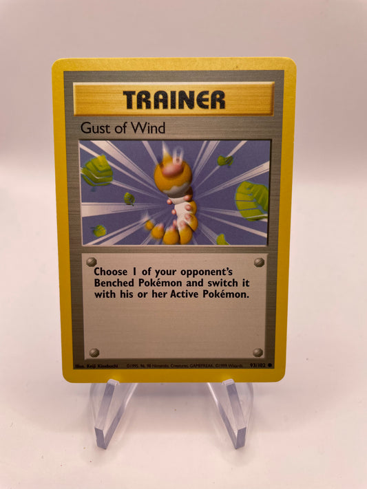 Pokemon Karte Base-Set Trainer Gust of Wind 93/102 Englisch