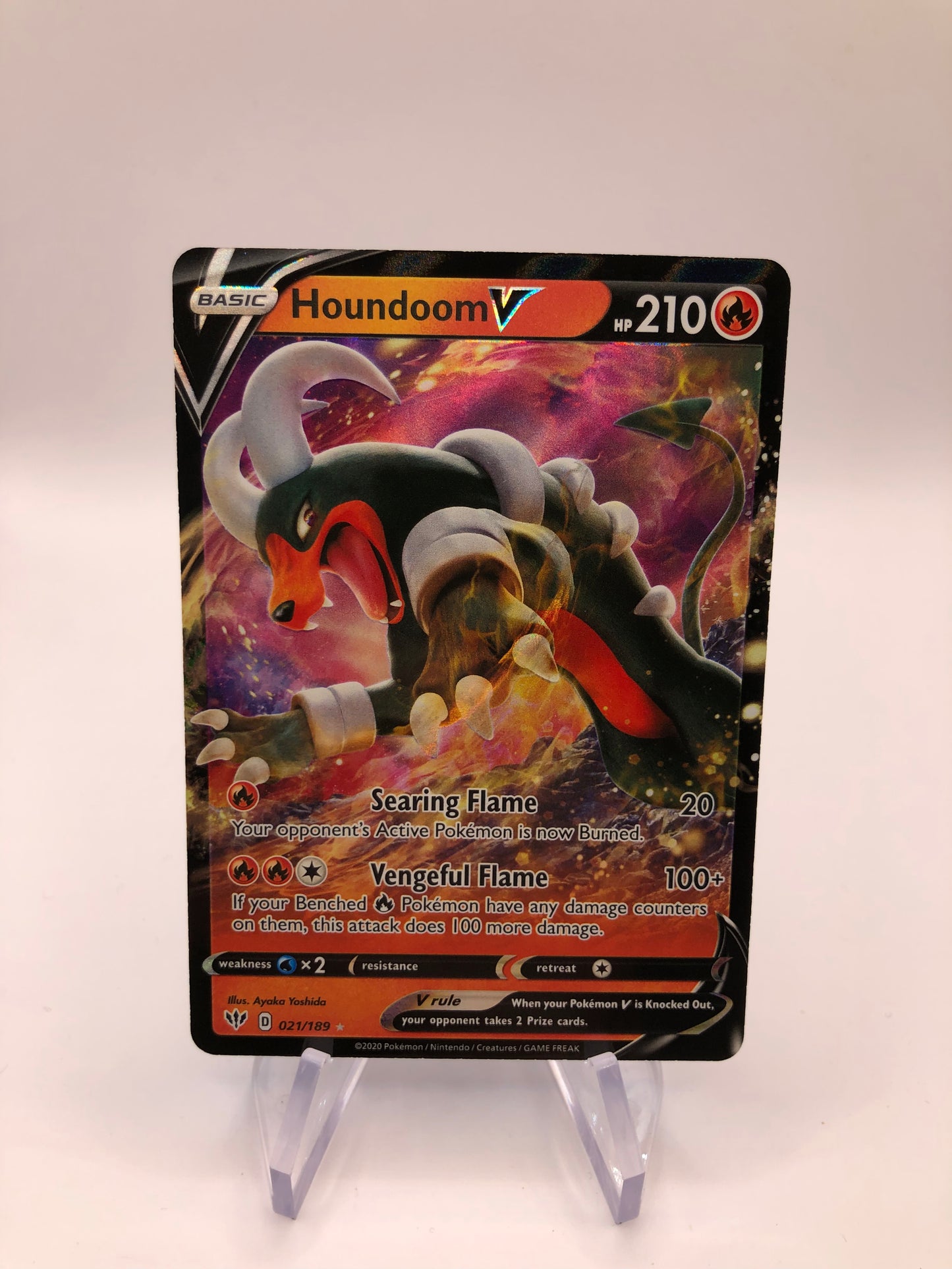 Pokemon Karte V Hundemon 21/189 Englisch