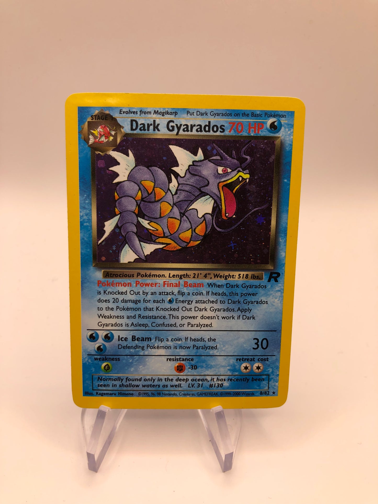 Pokemon Karte Holo Dunkles Garados 8/82 Englisch
