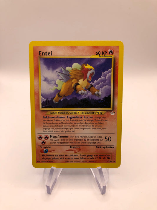 Pokemon Karte Neo Revelation Entei 17/64 Deutsch