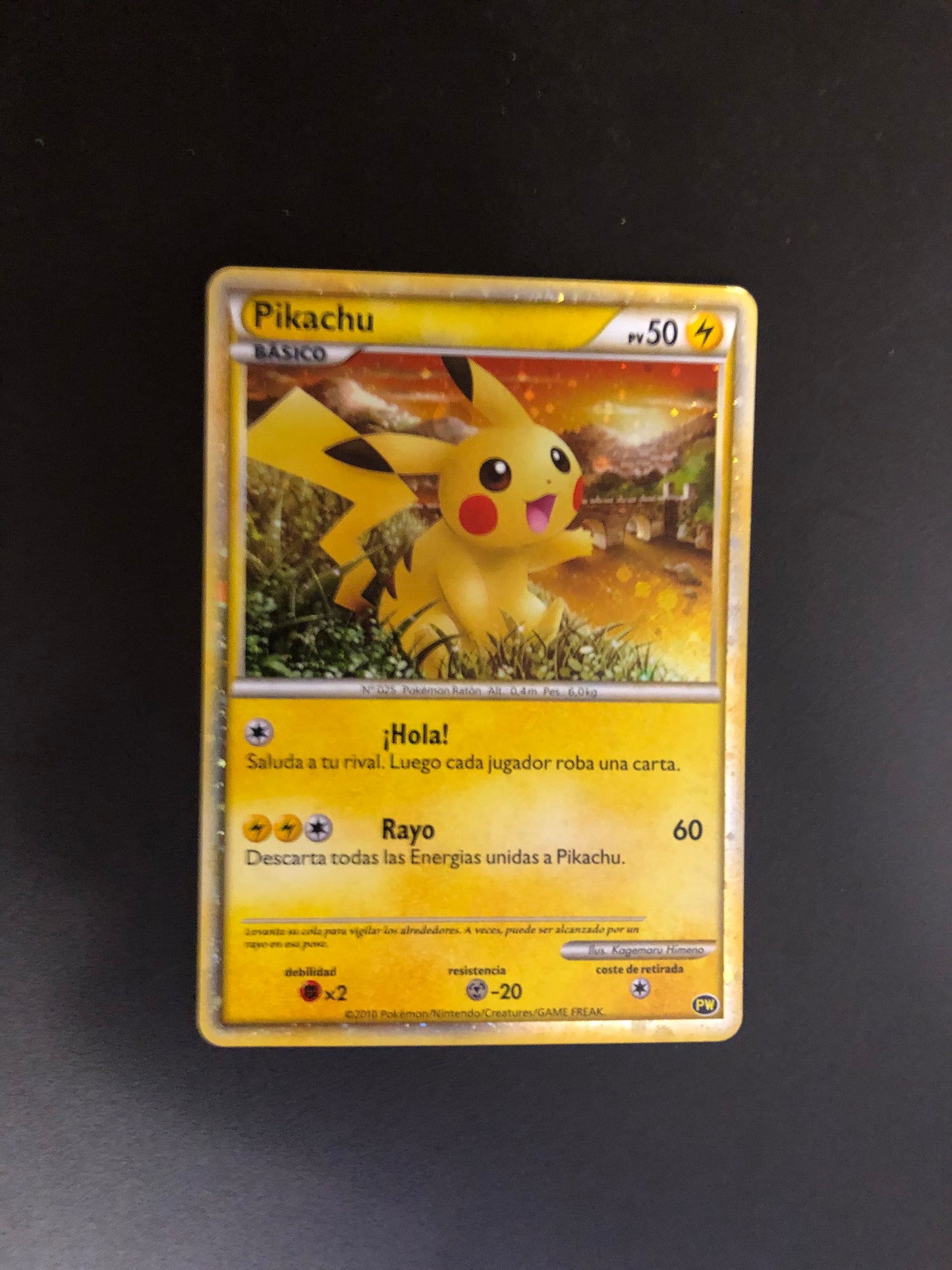 Pokemon Karte Word Collection Pikachu PW Spanisch