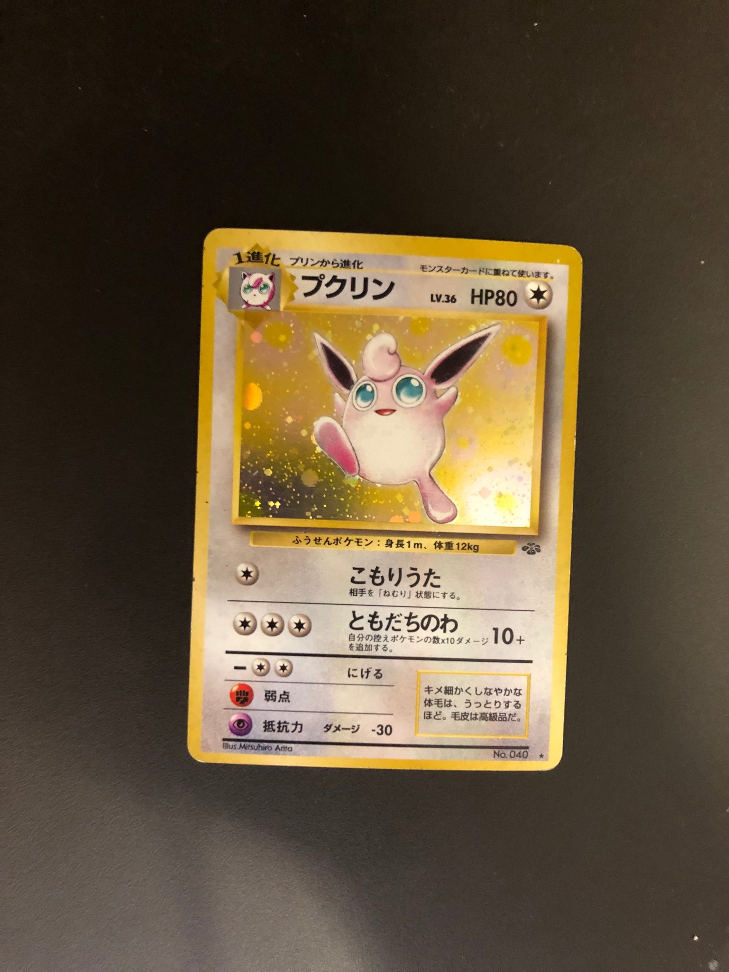 Pokemon Karte Holo Knudeluff No.40 Japanisch