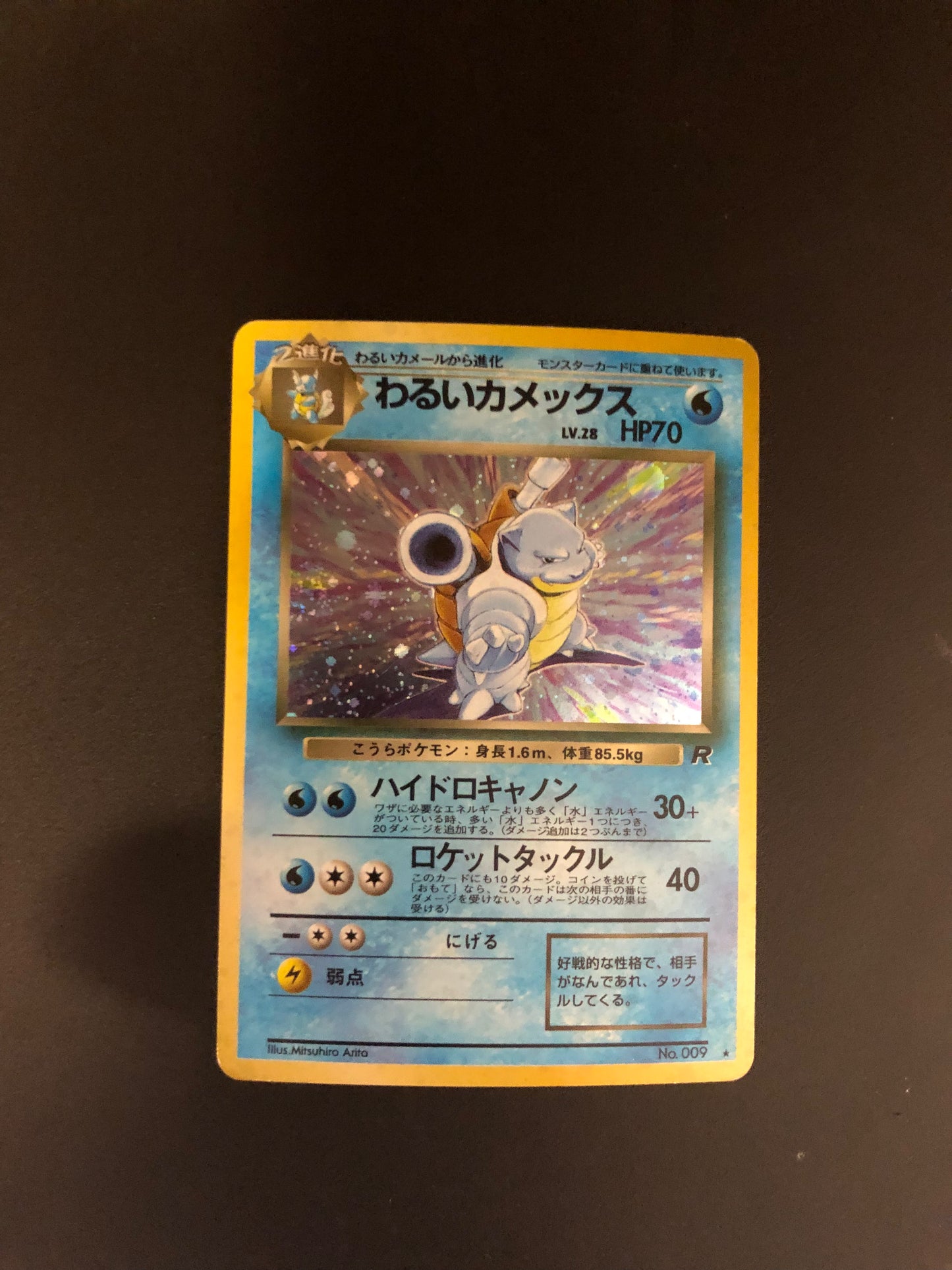 Pokemon Karte Holo Dunkles Turtok No.009 Japanisch