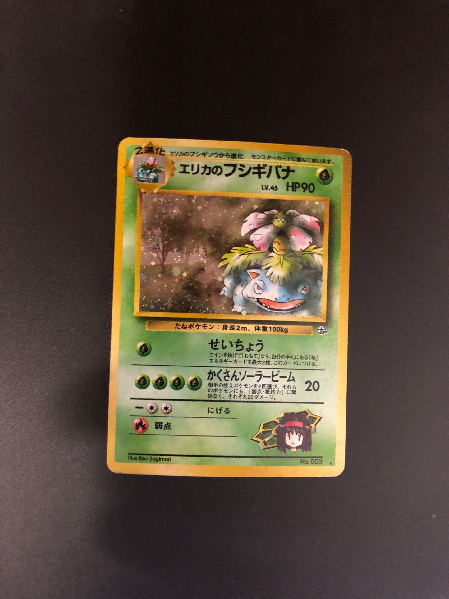 Pokemon Karte Holo Erikas Bisaflor No.3 Japanisch