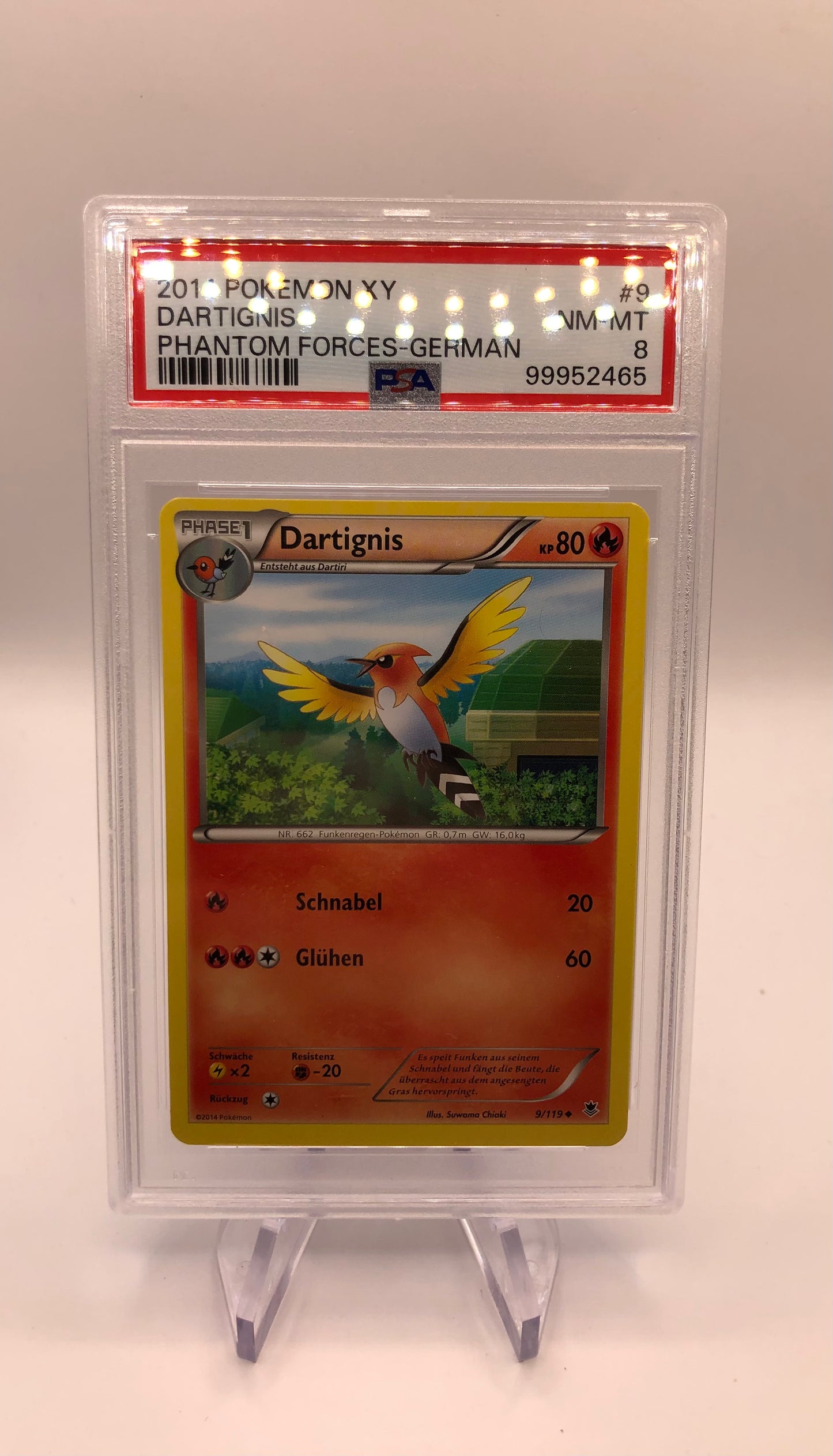Pokemon Karte Psa 8 Dratignis 9/119 Deutsch