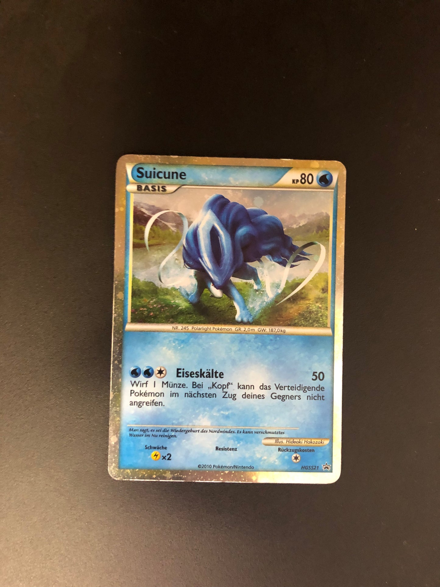 Pokemon Karte Prime Promo Suicune HGSS21 Deutsch