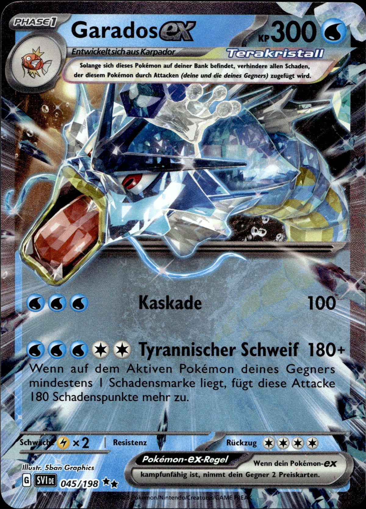 Garados ex 45/198 Deutsch – Vorderseite