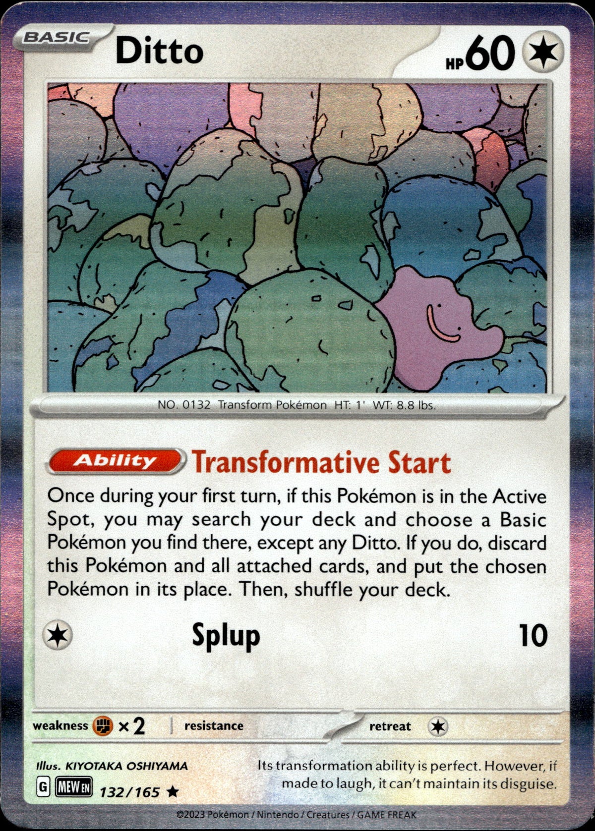 Ditto 132/165 Holo Englisch – Vorderseite