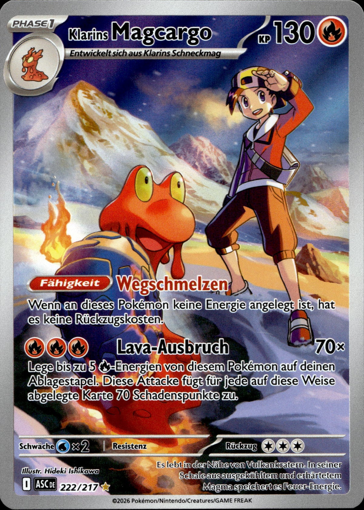 Klarins Magcargo 222/217 Deutsch – Vorderseite