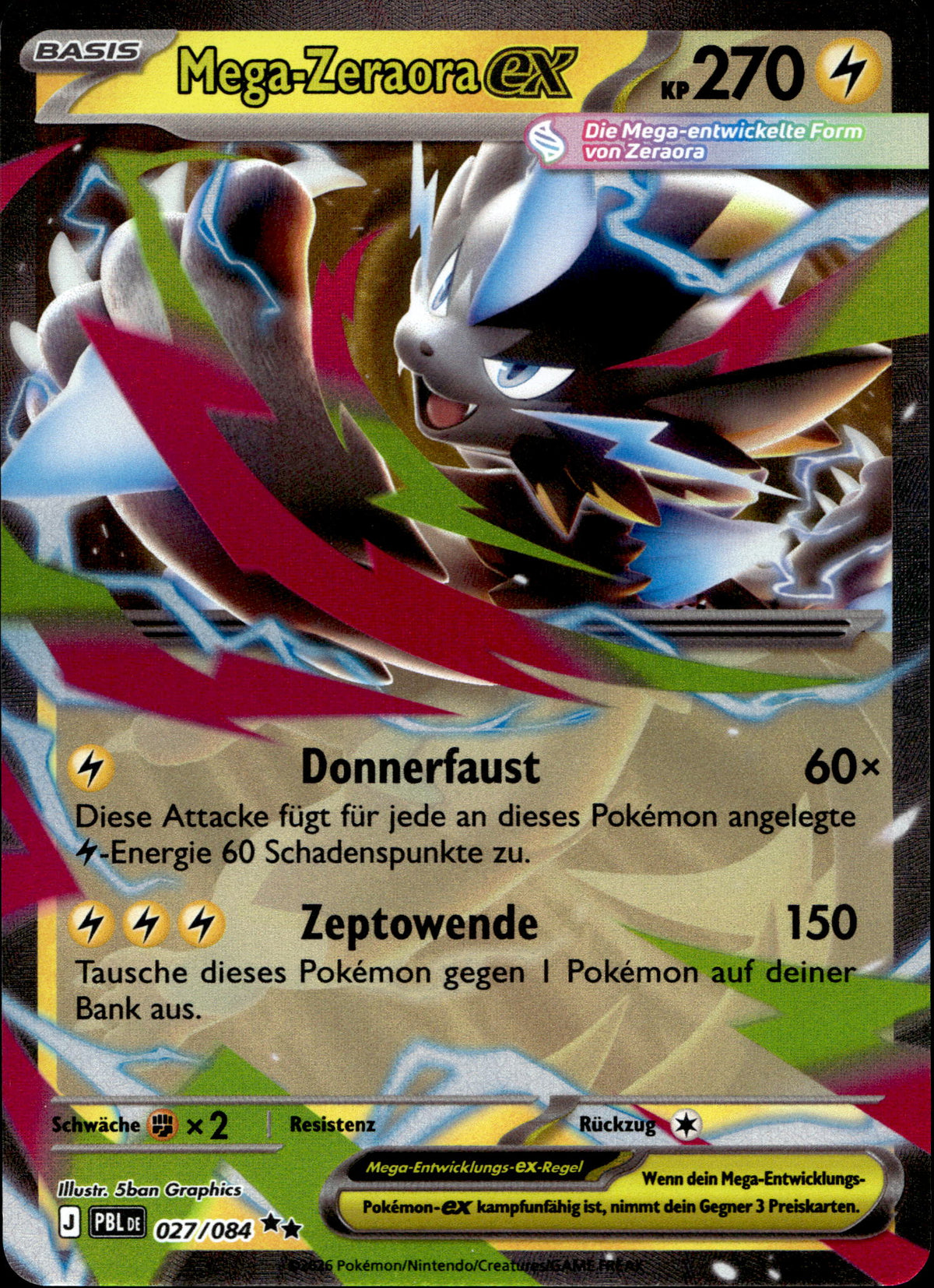 Mega-Zeraora ex 27/84 Deutsch – Vorderseite