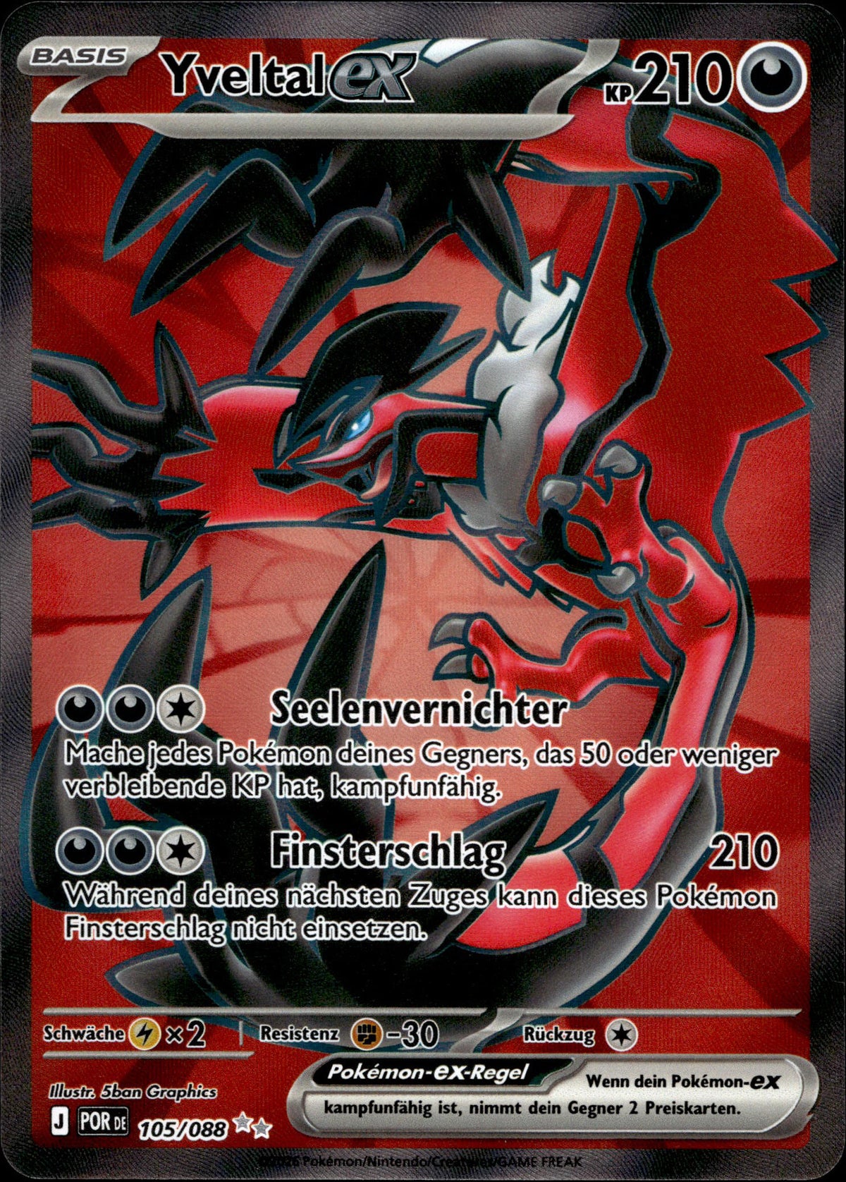 Yveltal ex 105/88 Deutsch – Vorderseite