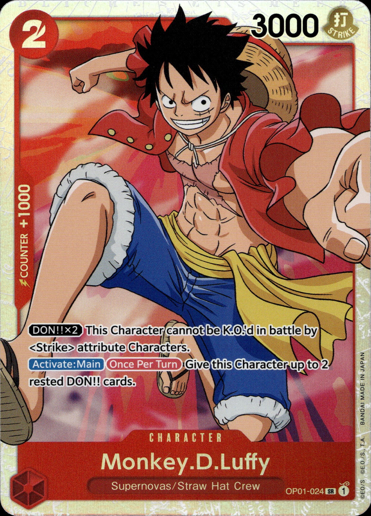 Monkey.D.Luffy OP01-024 Englisch – Vorderseite