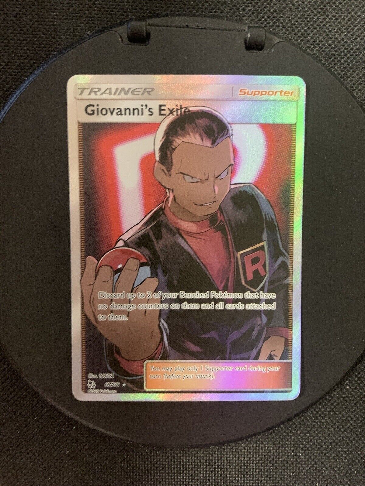Pokémon Karte Trainer Fullart Giovannis Exil 67/68 Englisch