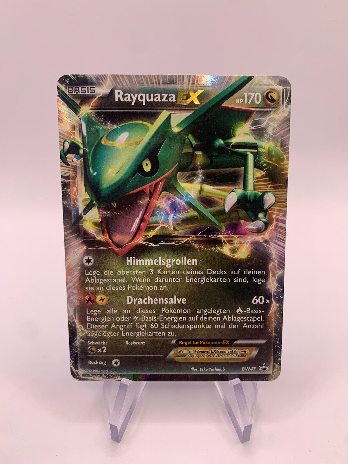 Pokémon Karte EX Promo Rayquaza BW47 Deutsch