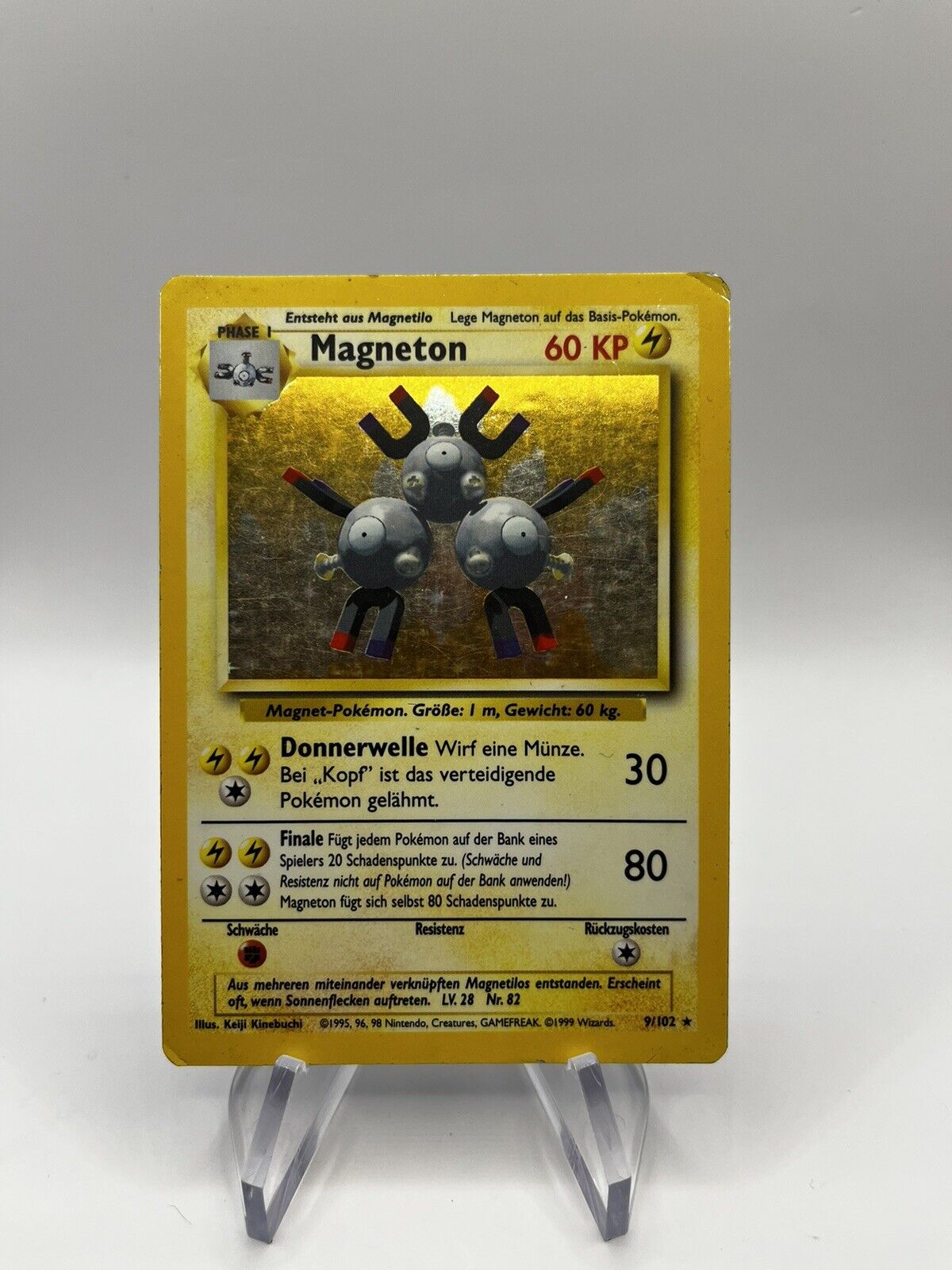 Pokemon Karte Magneton - 9/102 Basis Set Holo