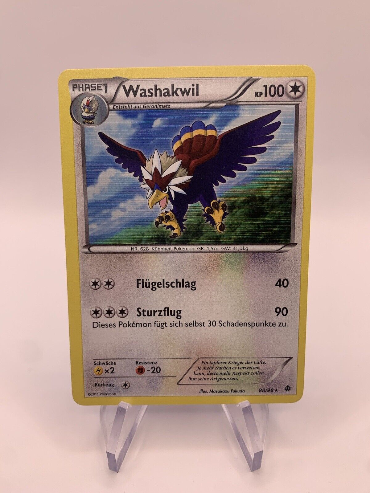 Pokémon Card Holo Washakwil 88/98 German